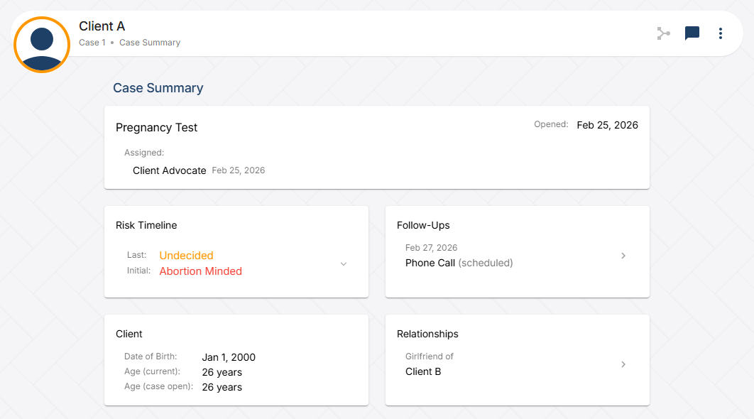 Client record Client record